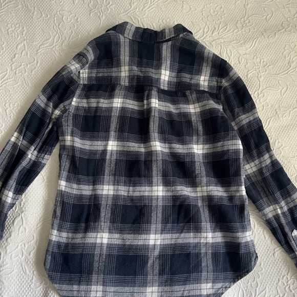 Womens Abercrombie and Fitch Navy Plaid Shirt - Picture 3 of 5